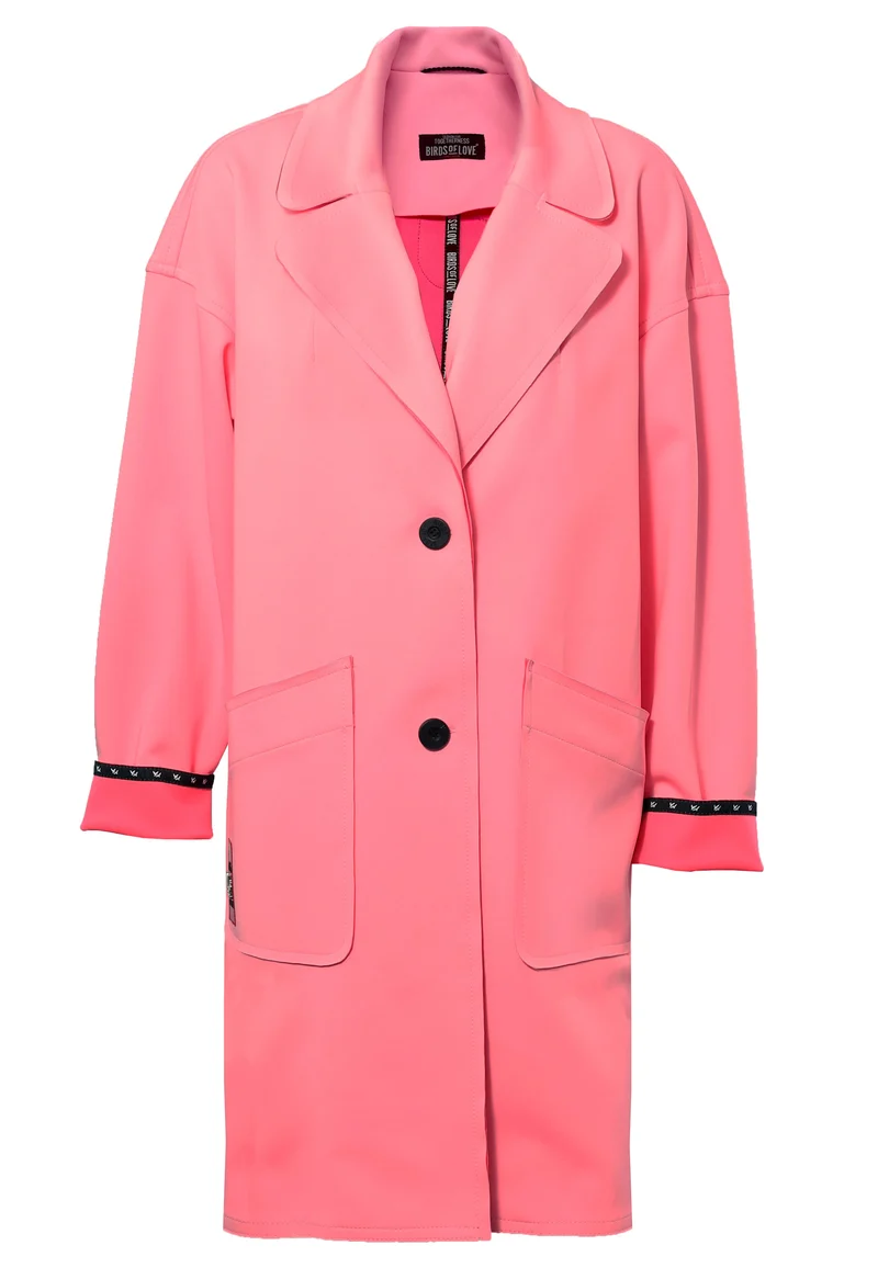 Trend Mantel im Oversized-Style pink