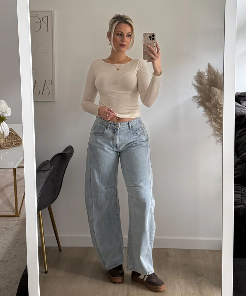Stretch Balloon Jeans Elfi Hellblau