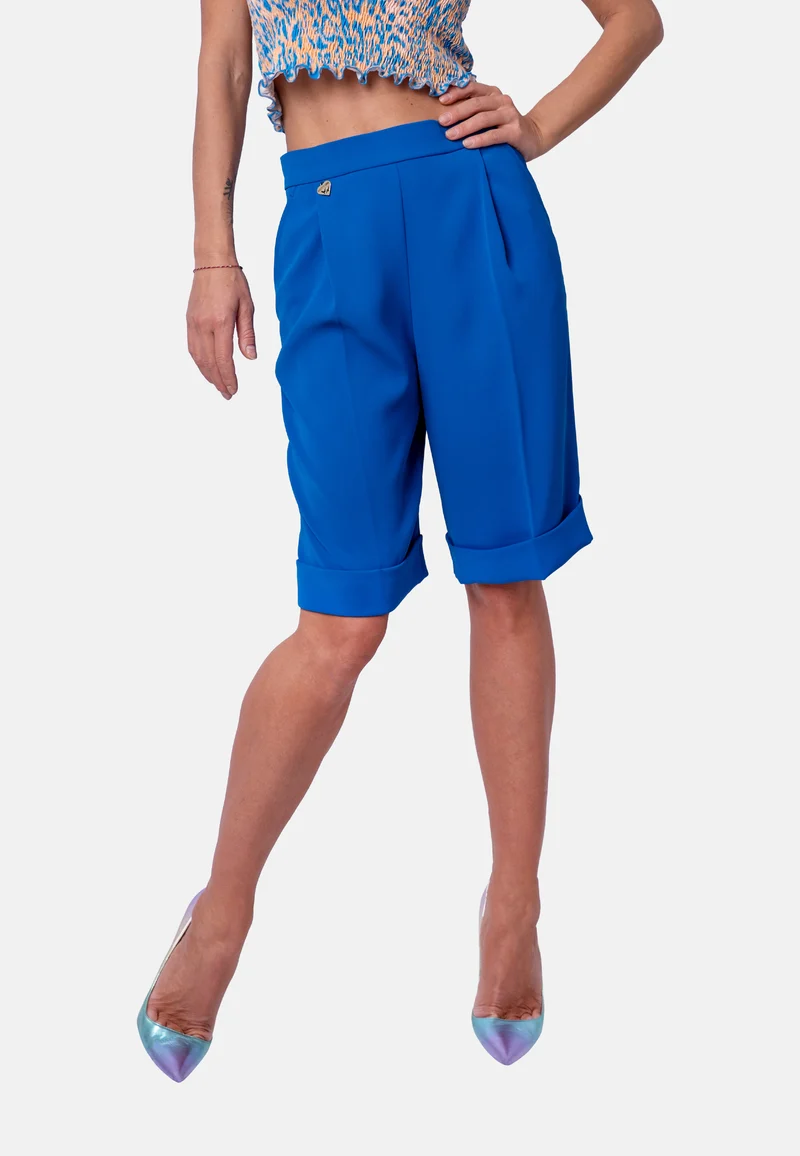 Elegante High-Waist-Bermudashorts in Blau | Birds of Wild Grace by Birds of Love