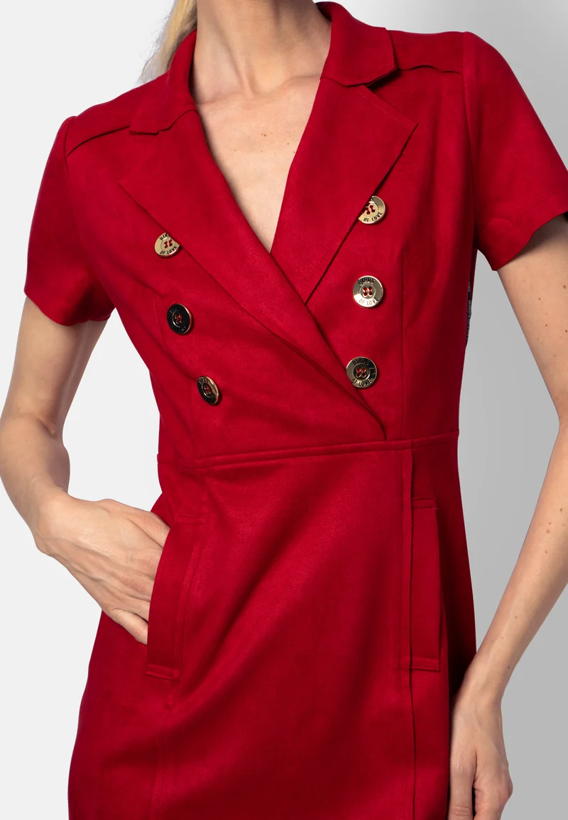 Rotes Minikleid aus veganem Ökoleder
