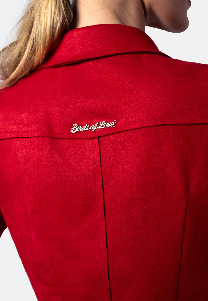 Rotes Minikleid aus veganem Ökoleder