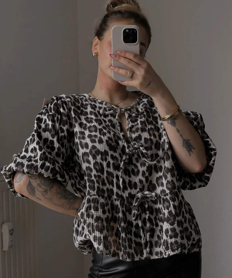 Musselin Bluse Elora Leo