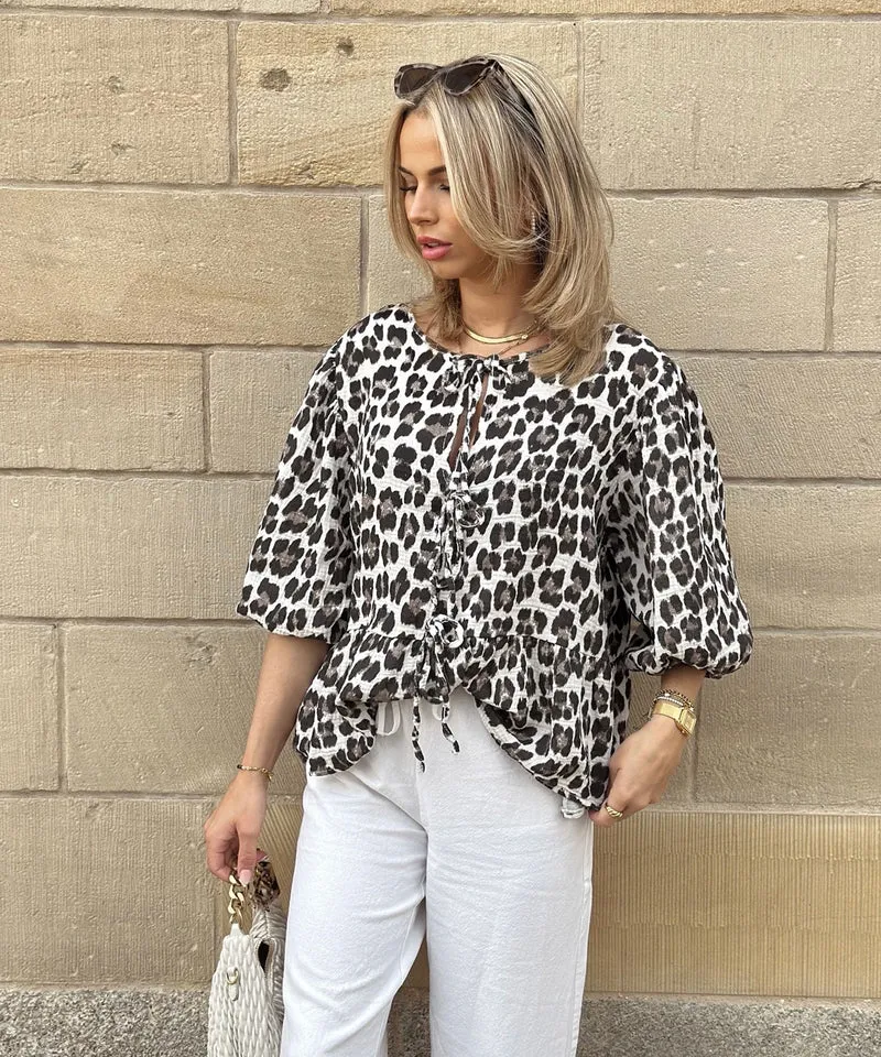 Musselin Bluse Elora Leo
