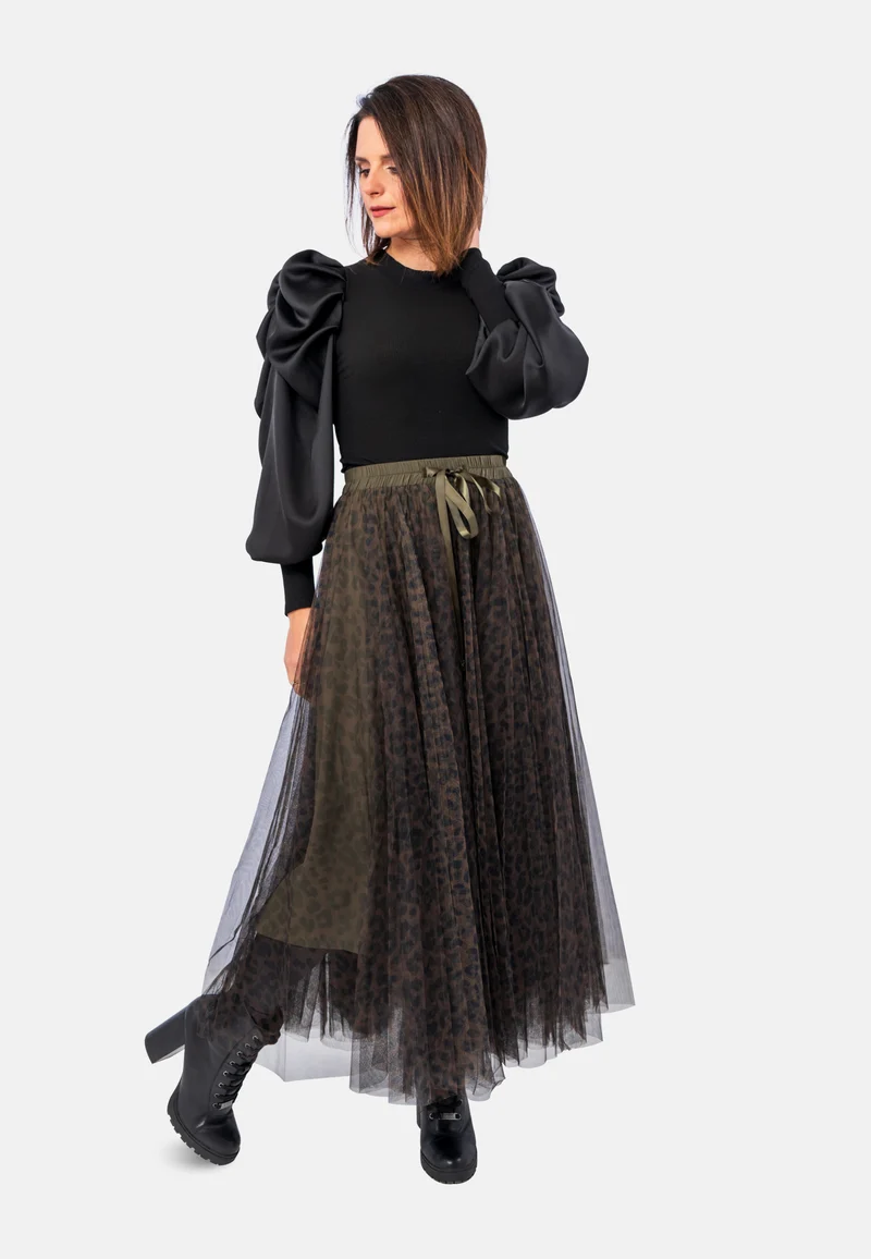 Romantisches Top mit Satin-Ärmeln | Elegantes Oberteil