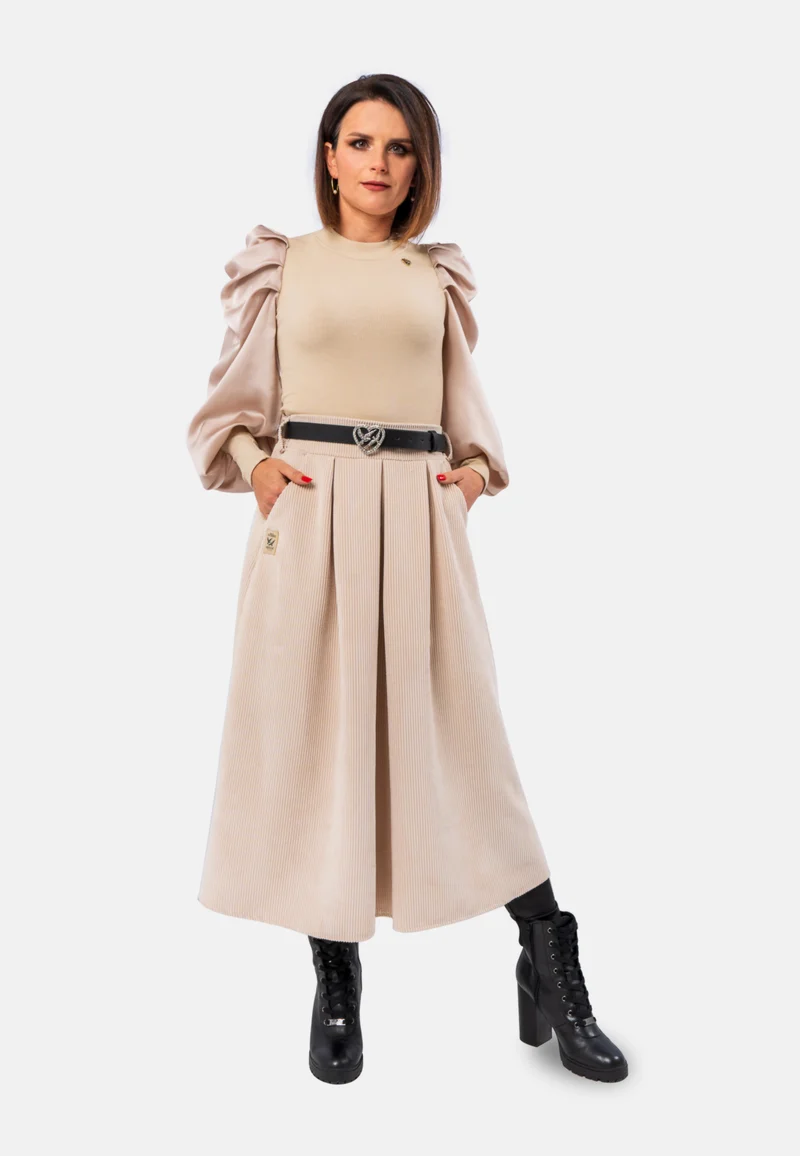 Romantisches Top mit Satin-Ärmeln | Elegantes Oberteil
