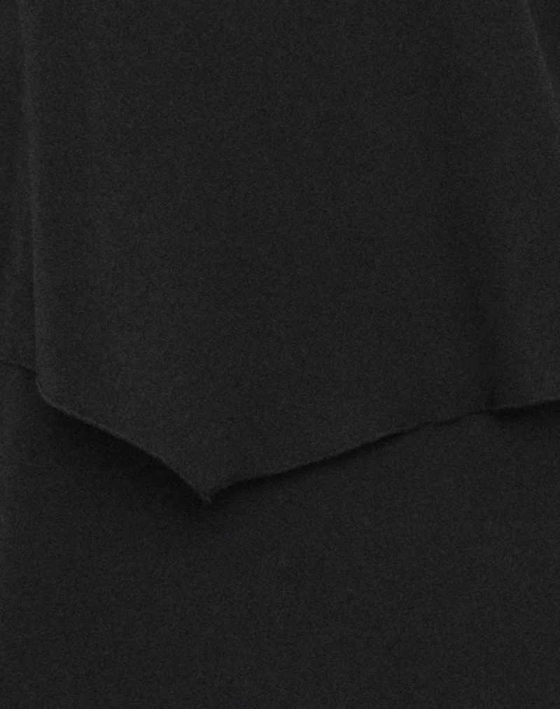 Milaya Minikleid aus schwarzem Chiffon