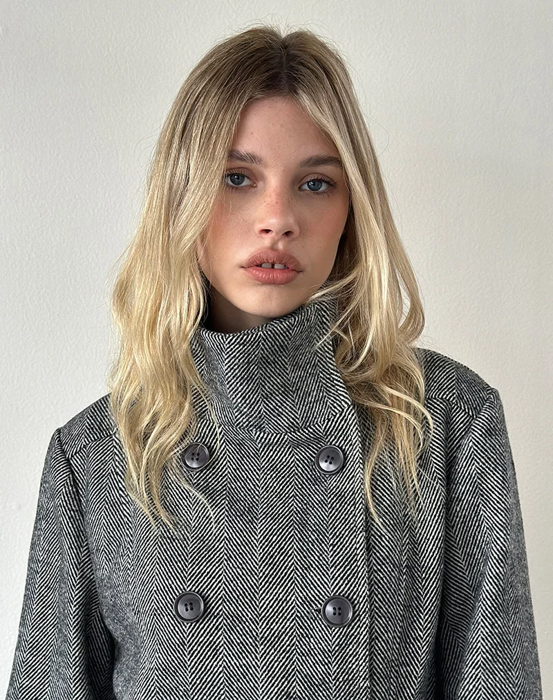 Resari Zweireiher aus schwarz-weißem Tweed