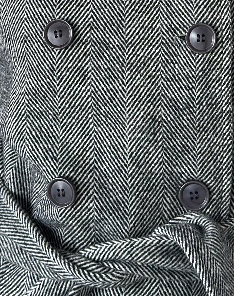 Resari Zweireiher aus schwarz-weißem Tweed