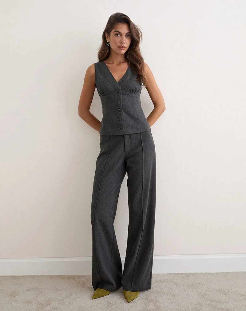 Handaru-Weste in Heritage-Twill, grau
