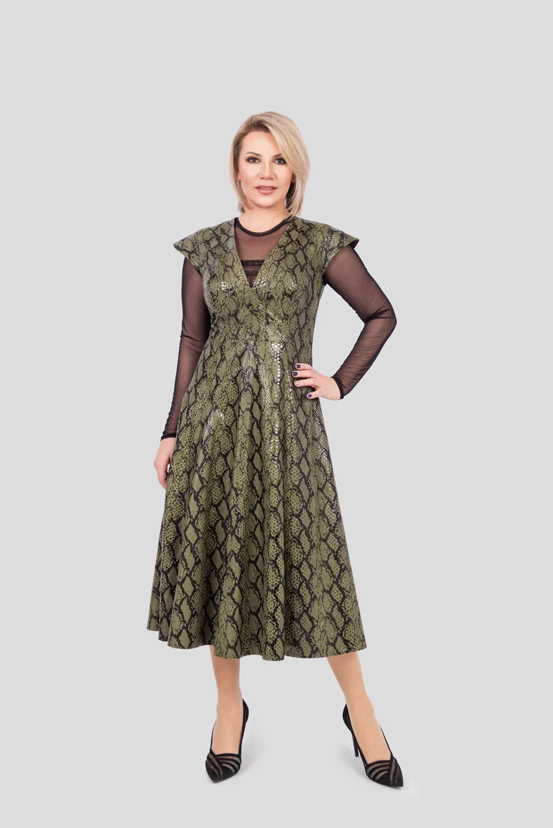Veganleder Freizeitkleid.