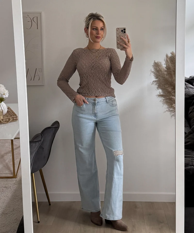 Stretch Baggy Jeans Janni Hellblau