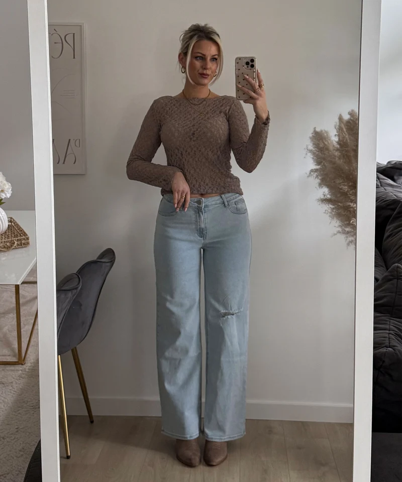 Stretch Baggy Jeans Janni Hellblau