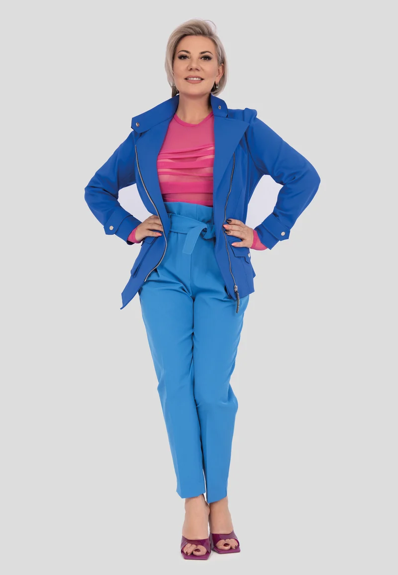 Übergangsjacke mit Reissverschluss - Blau