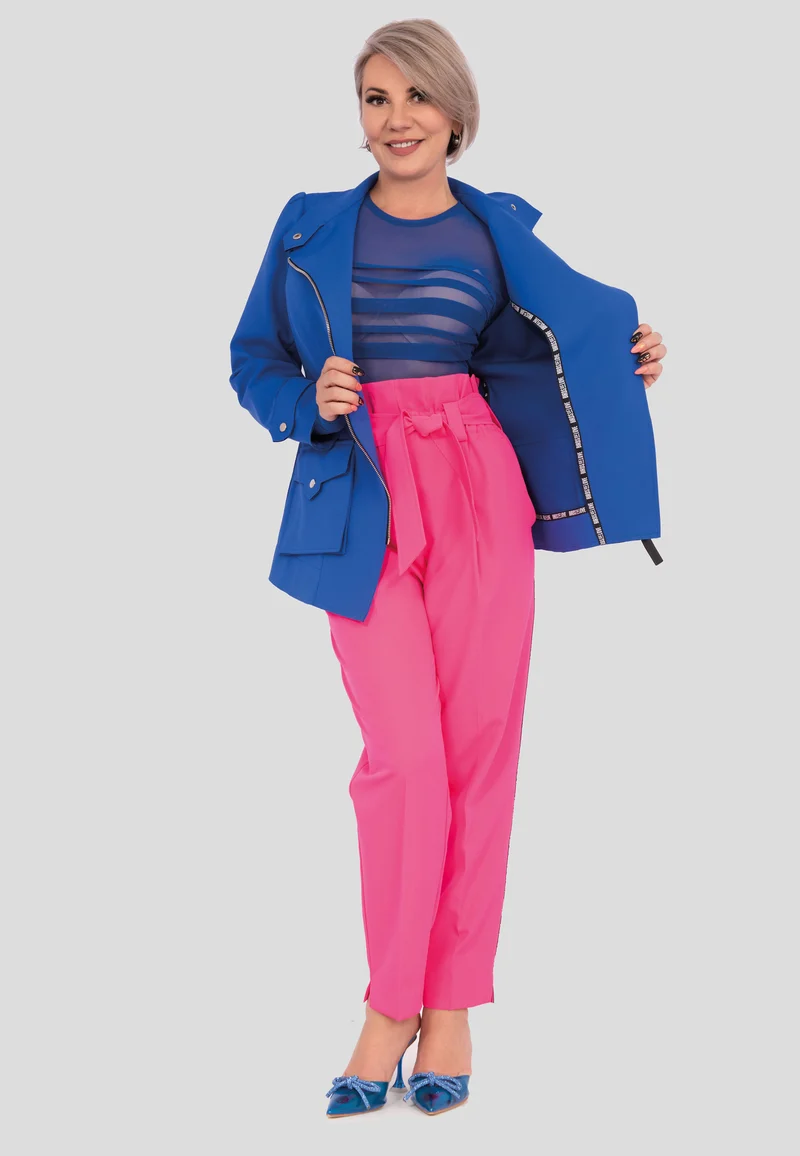Übergangsjacke mit Reissverschluss - Blau