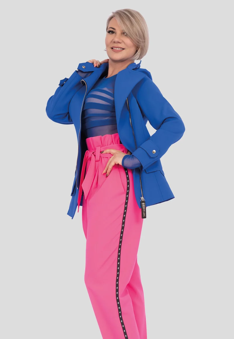 Übergangsjacke mit Reissverschluss - Blau
