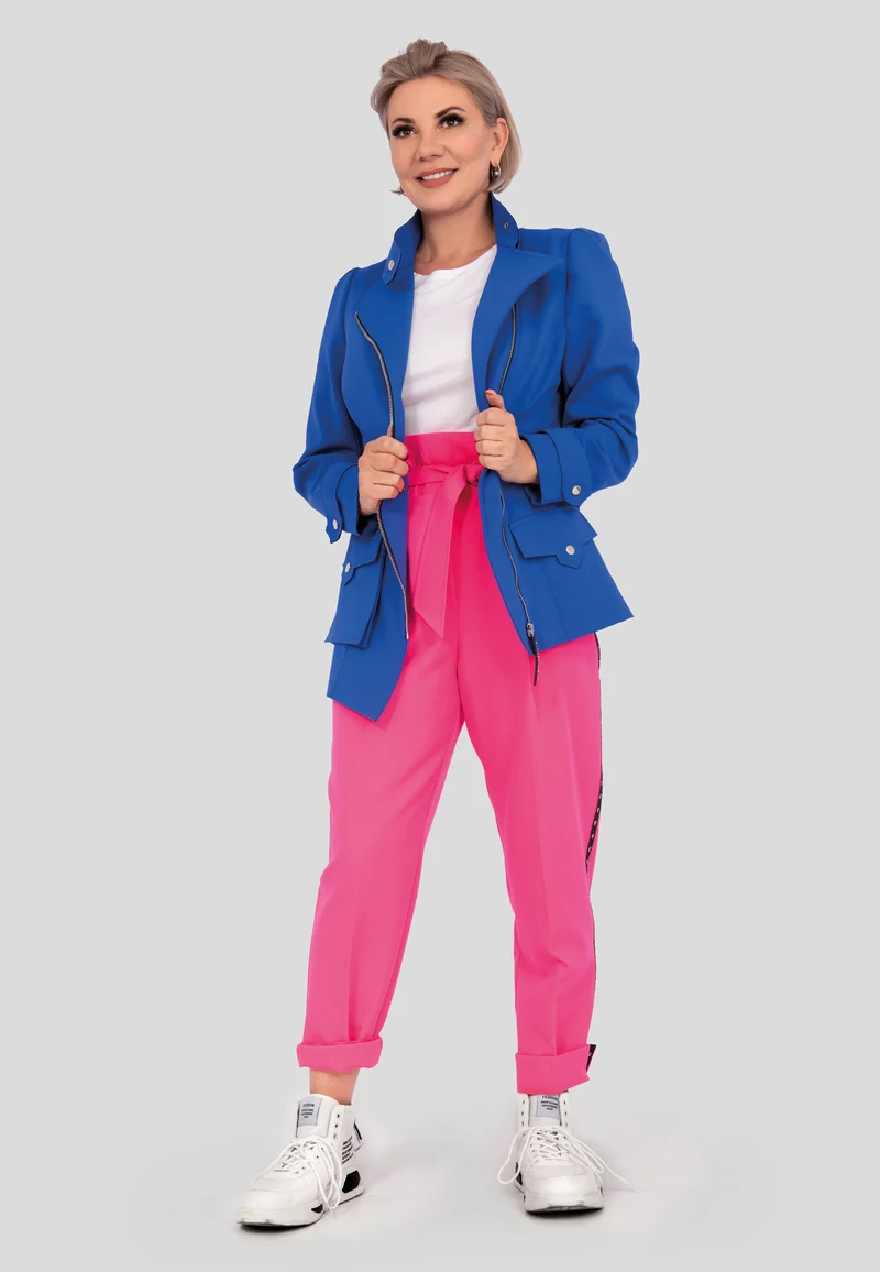Übergangsjacke mit Reissverschluss - Blau