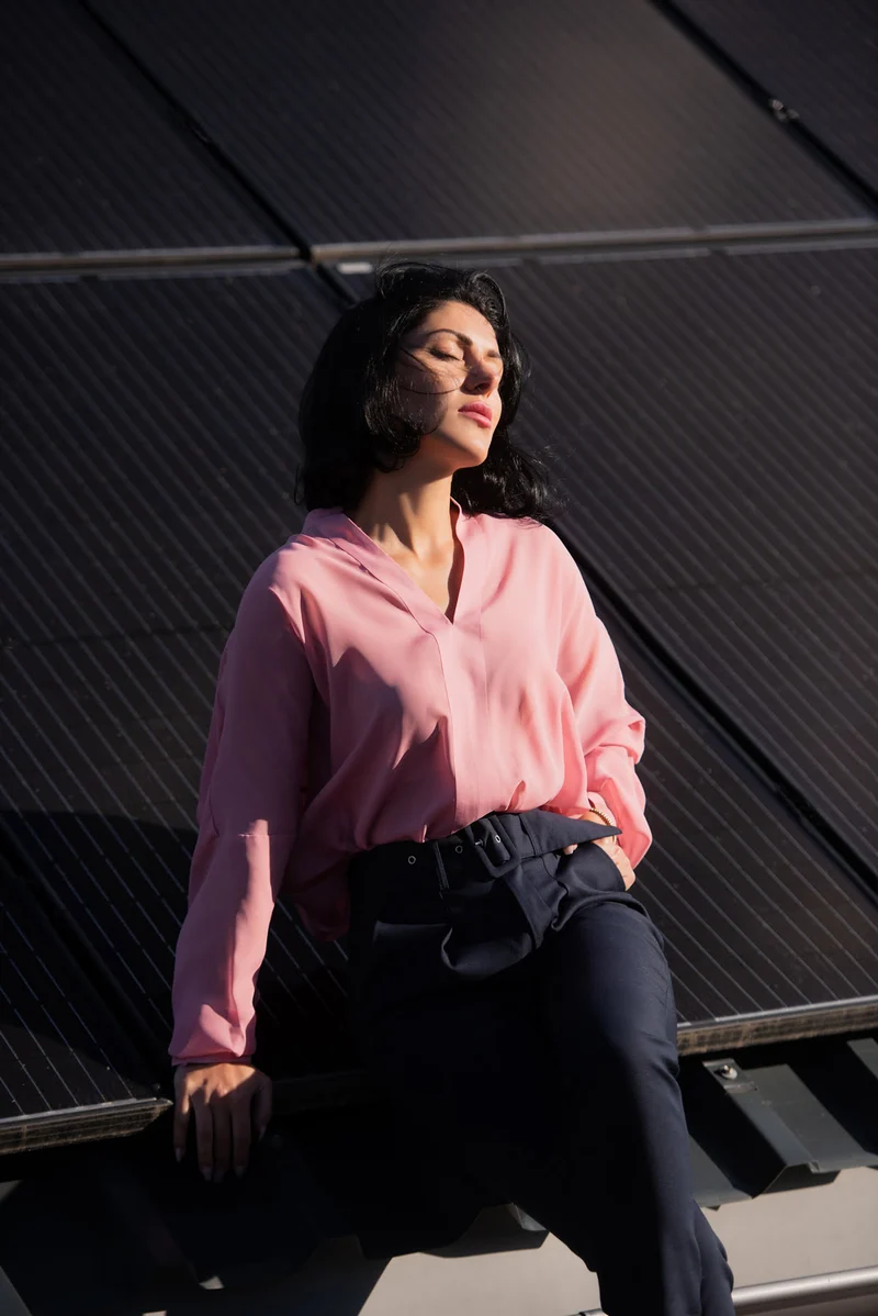 Damen Classic Bluse mit langen Ärmeln "Lovely Birds"
