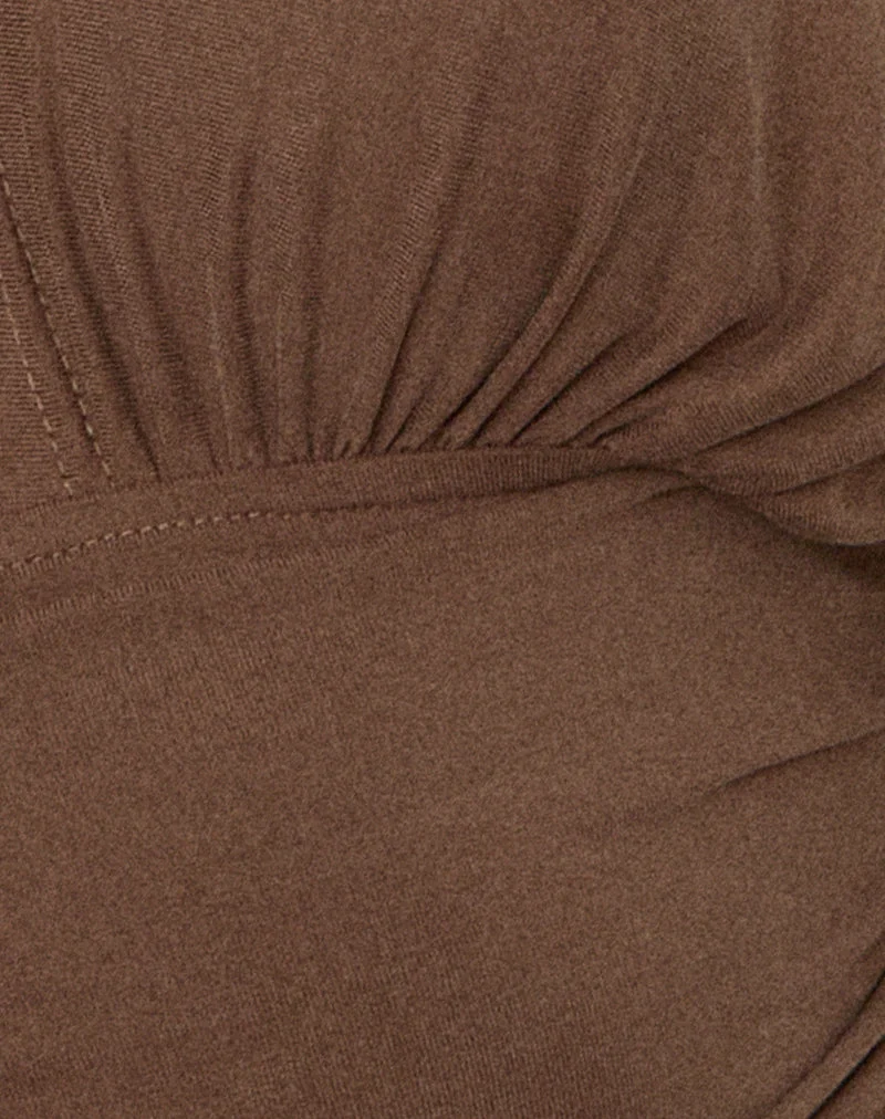 Sunmi Minikleid aus Cupro in der Farbe „Bitter Chocolate“