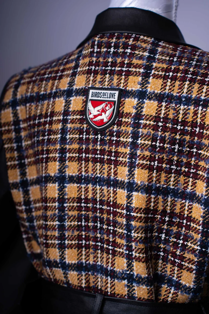 Tweed & Leather Statement Blazer