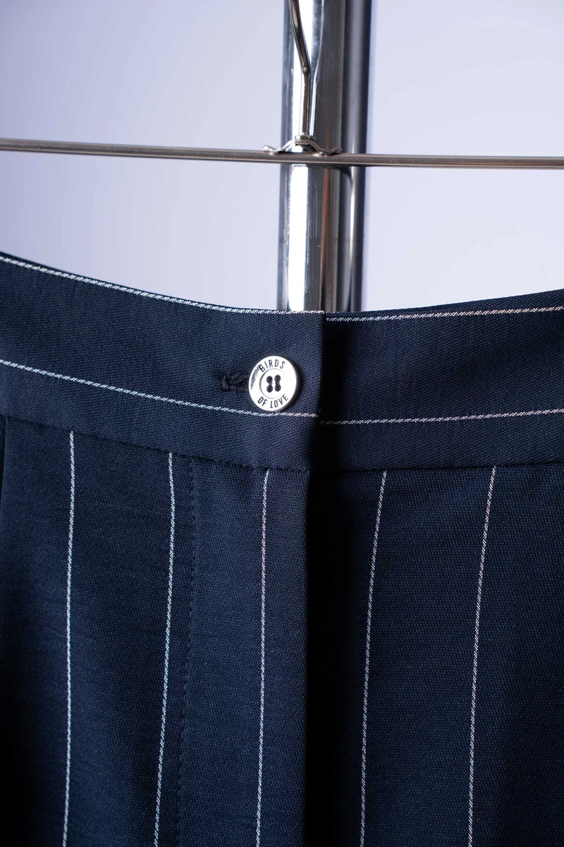 Eleganter Damen-Hosenanzug Nadelstreifen | Doppelreiher-Blazer | Business & Abendmode