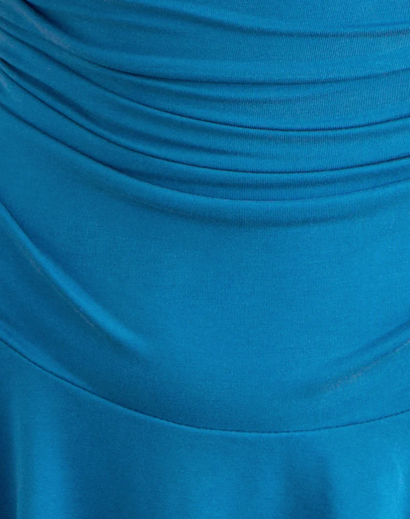 Sunmi Minikleid aus Cupro in Dunkel-Königsblau