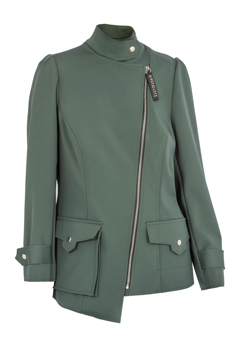 Übergangsjacke mit Reissverschluss - Khaki