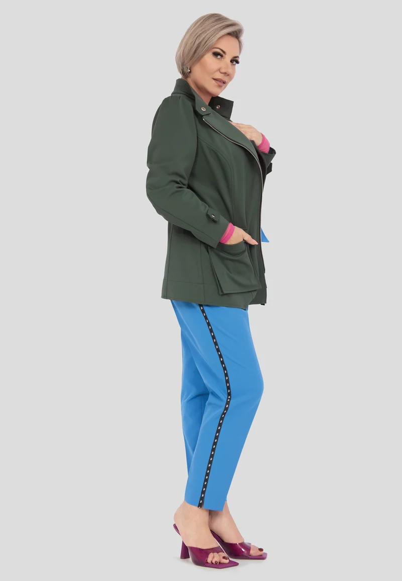 Übergangsjacke mit Reissverschluss - Khaki