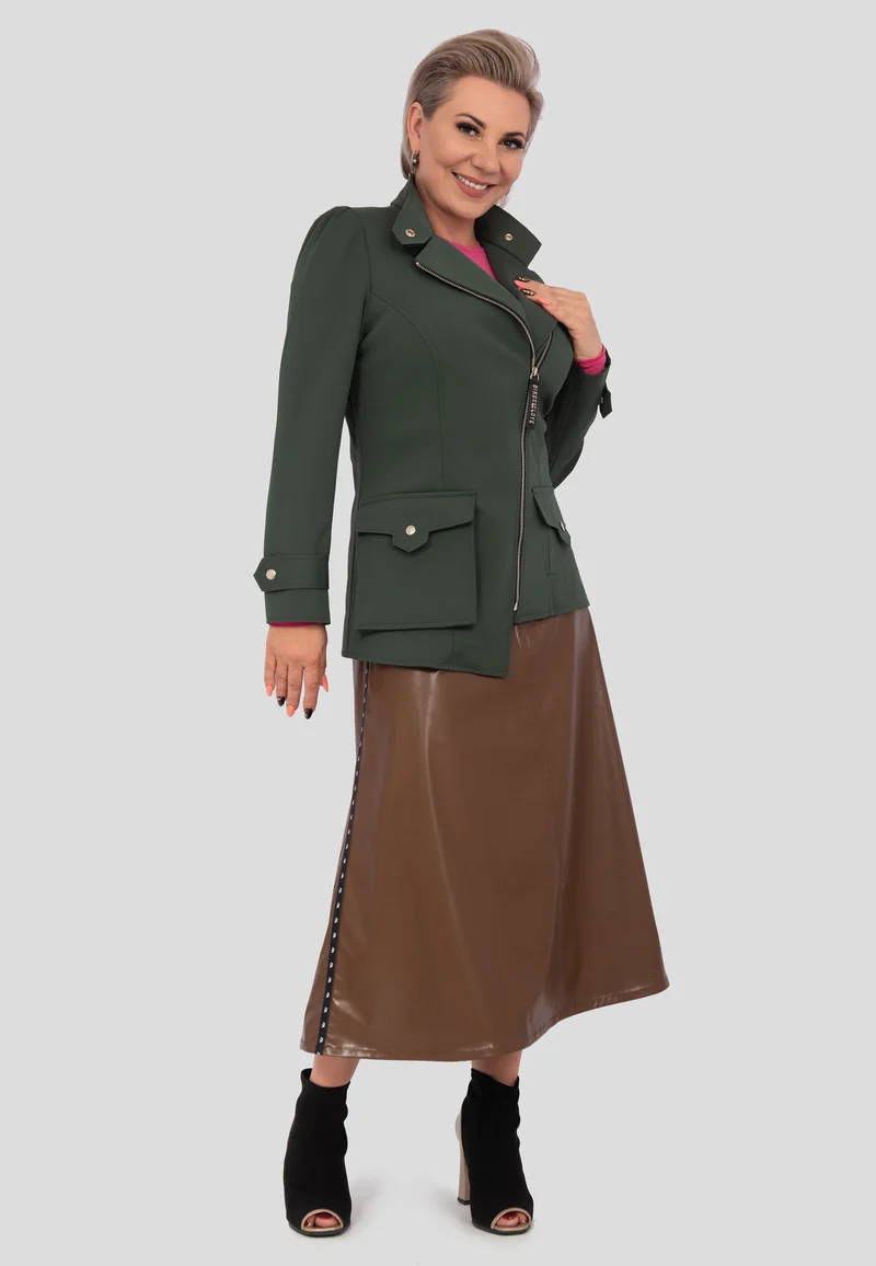 Übergangsjacke mit Reissverschluss - Khaki