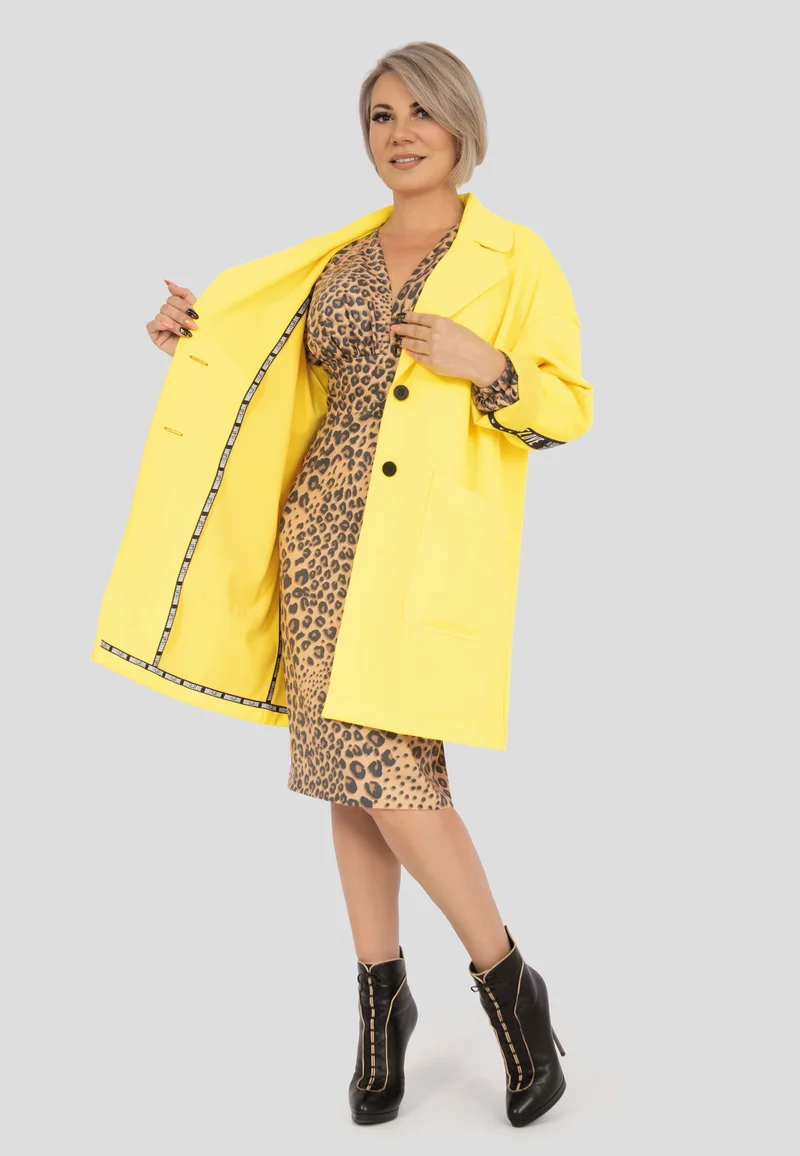 Trend Mantel Damen gelb