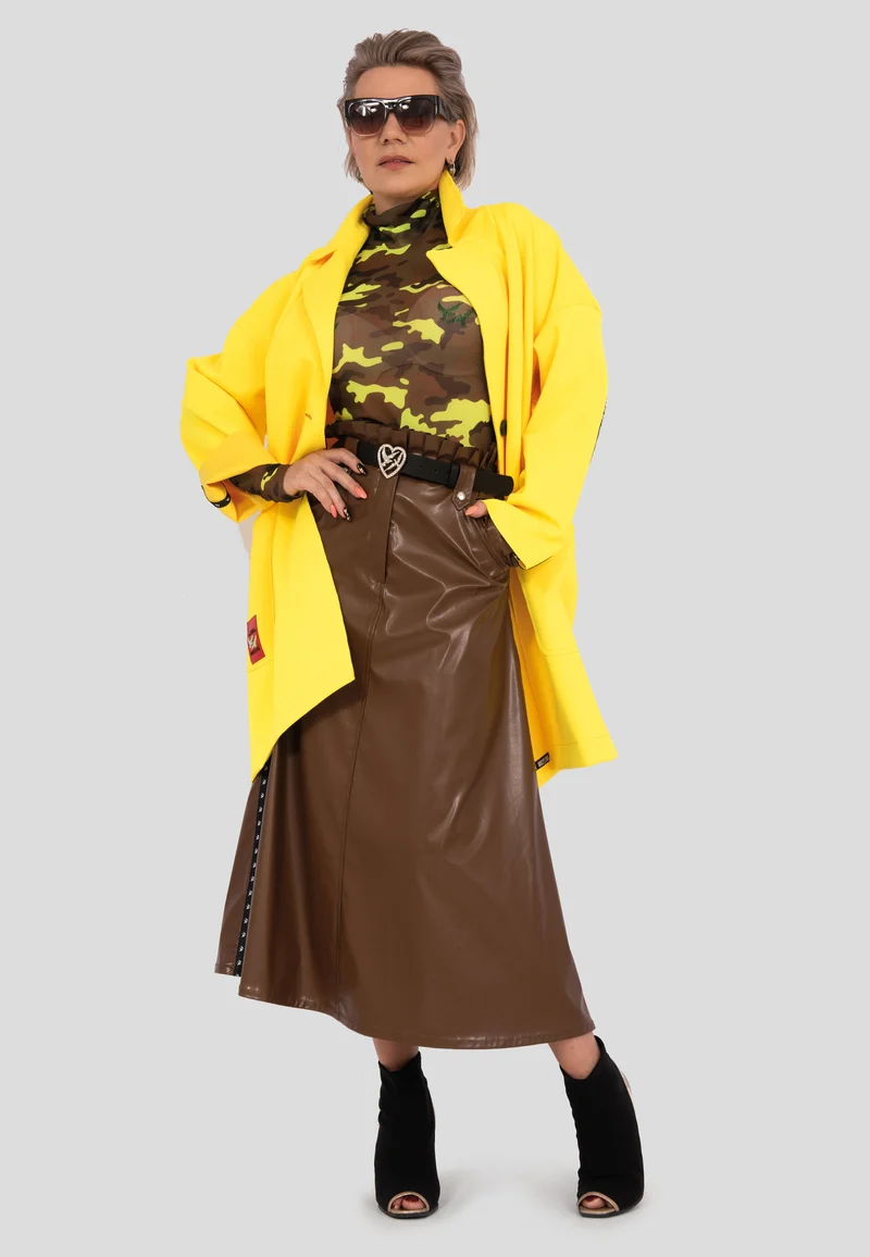 Trend Mantel Damen gelb
