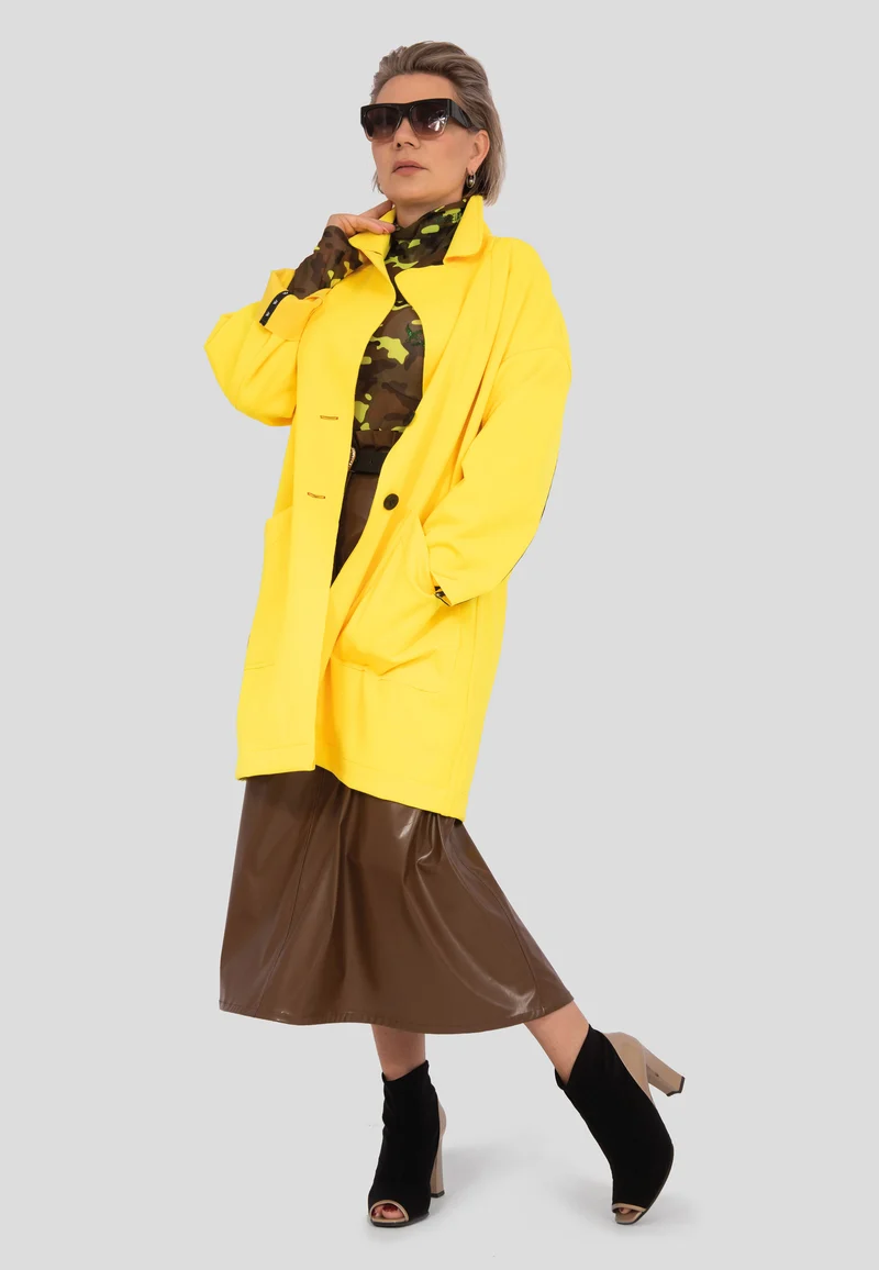 Trend Mantel Damen gelb