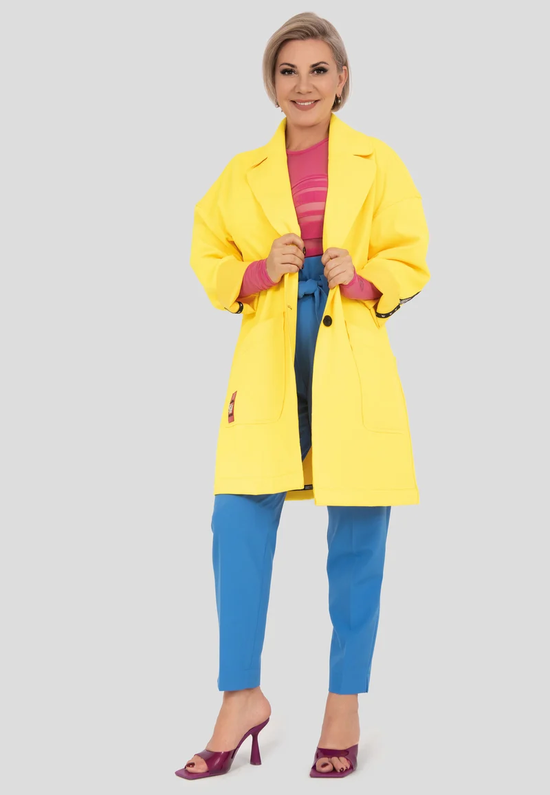 Trend Mantel Damen gelb