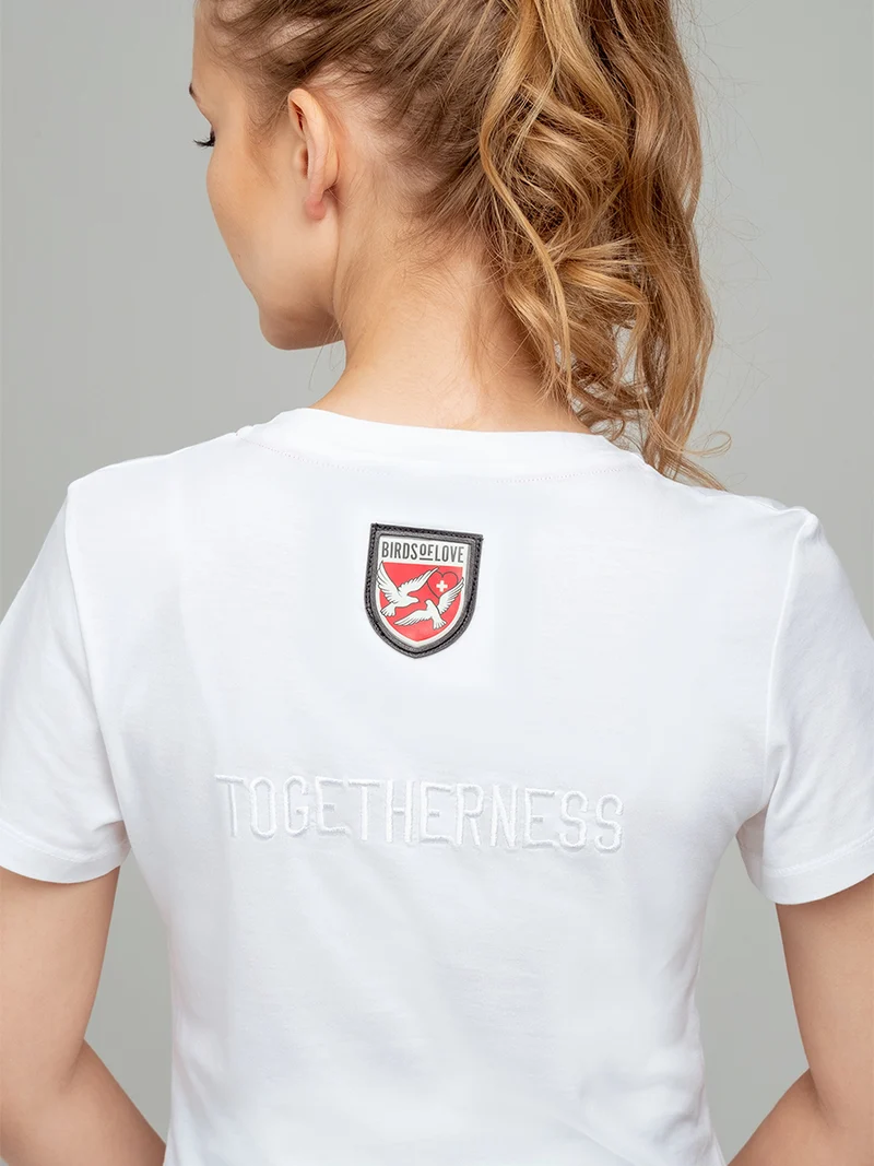 Weißes T-Shirt 'WHITE BIRD' | Bequemes Basic-Shirt für Damen