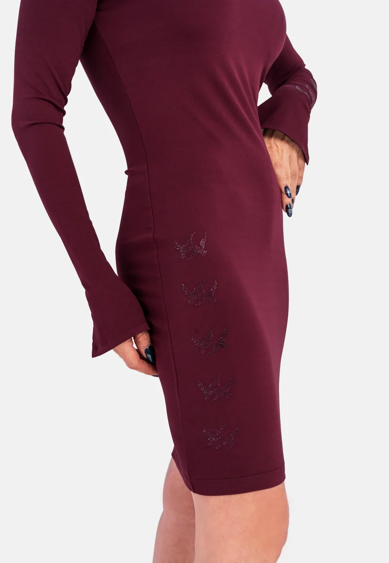 Midi Etukleid - burgundy