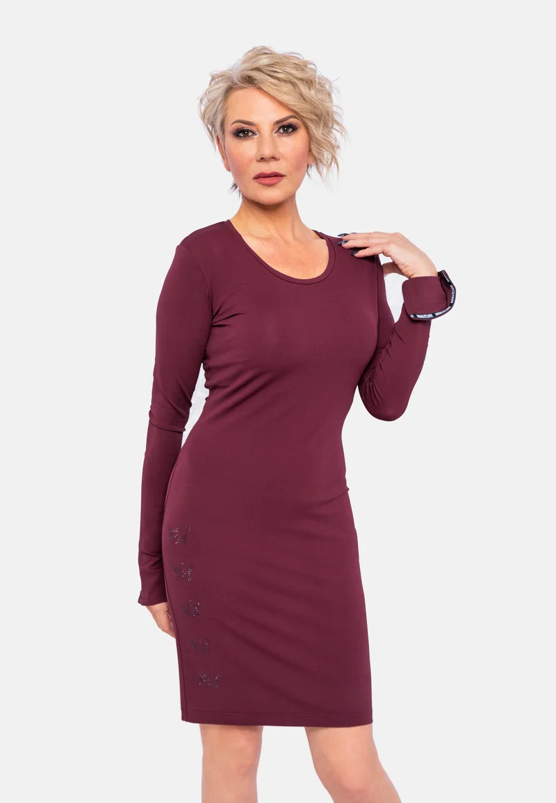 Midi Etukleid - burgundy