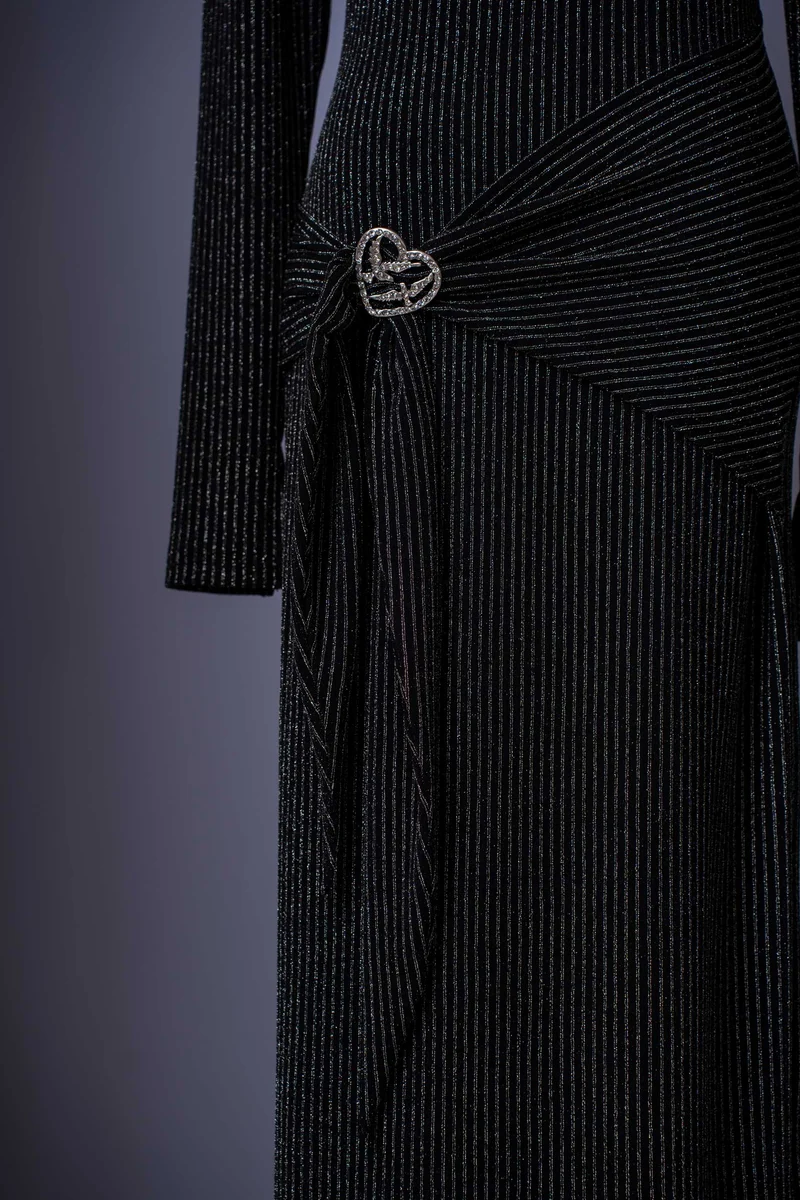 Rollkragen-Strickkleid für Damen - Elegantes Maxikleid