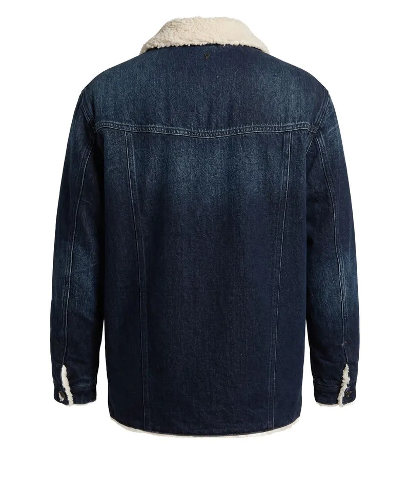 Giacca in denim foderata
