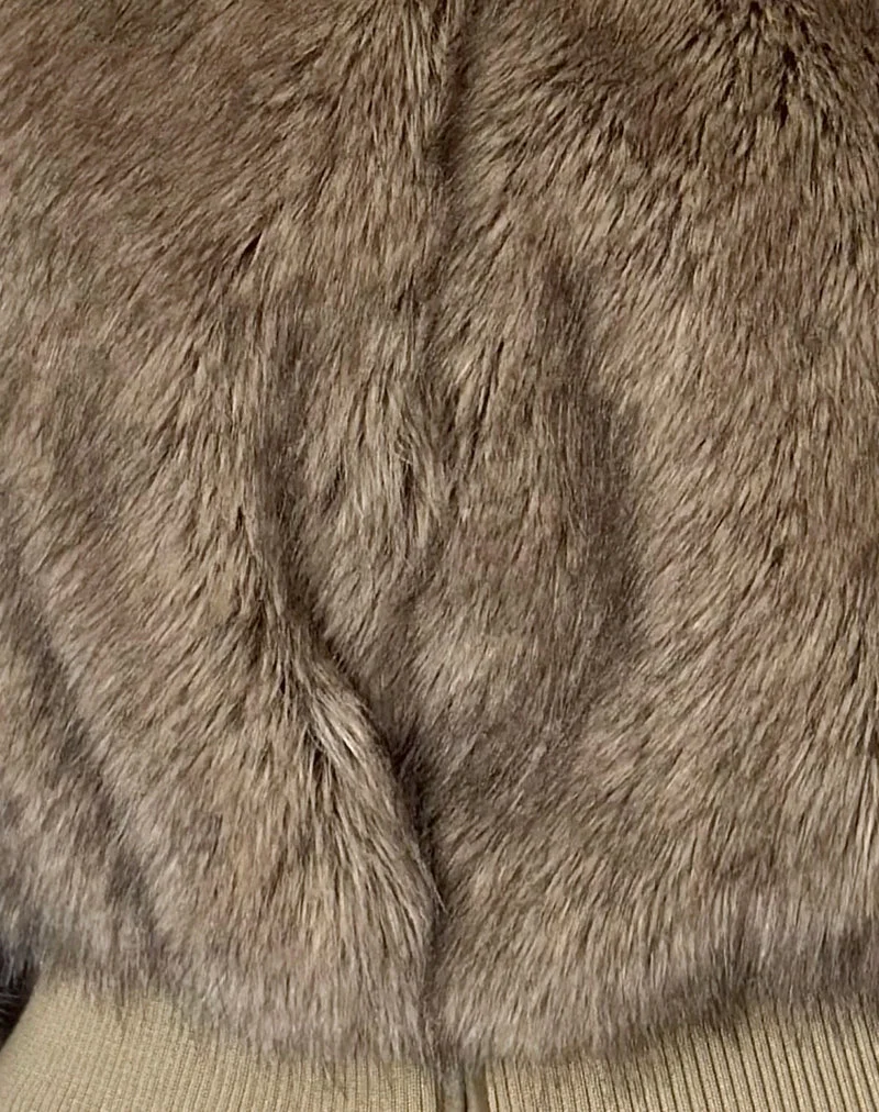 Lovaro-Jacke aus Kunstfell, braun