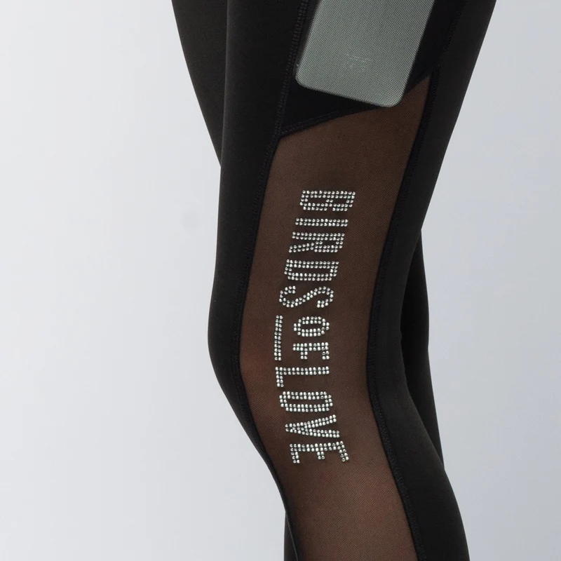 Atmungsaktive 'GLOW BOMB' Leggings mit Mesh-Einsätzen | Sport-Leggings