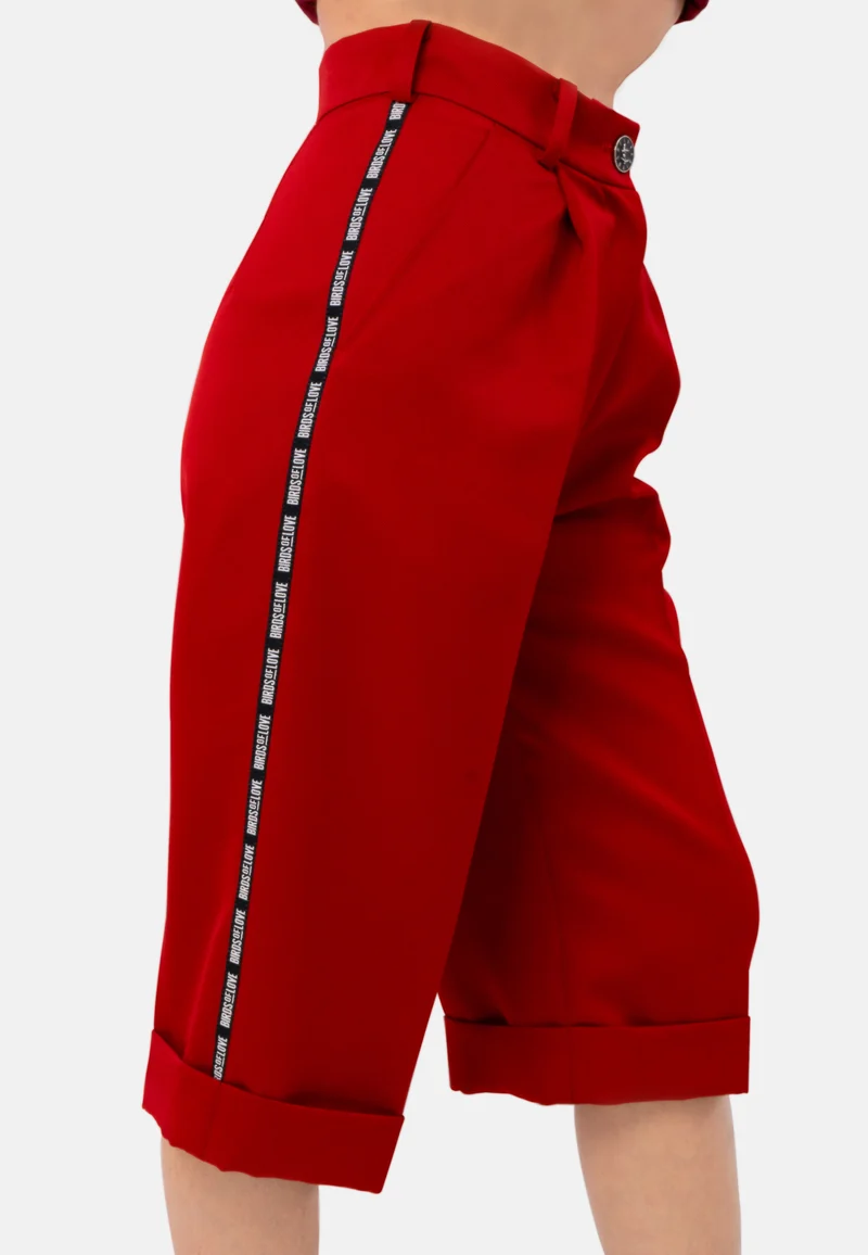 Elegante High-Waist Long Shorts | Stilvolle Shorts in Burgund