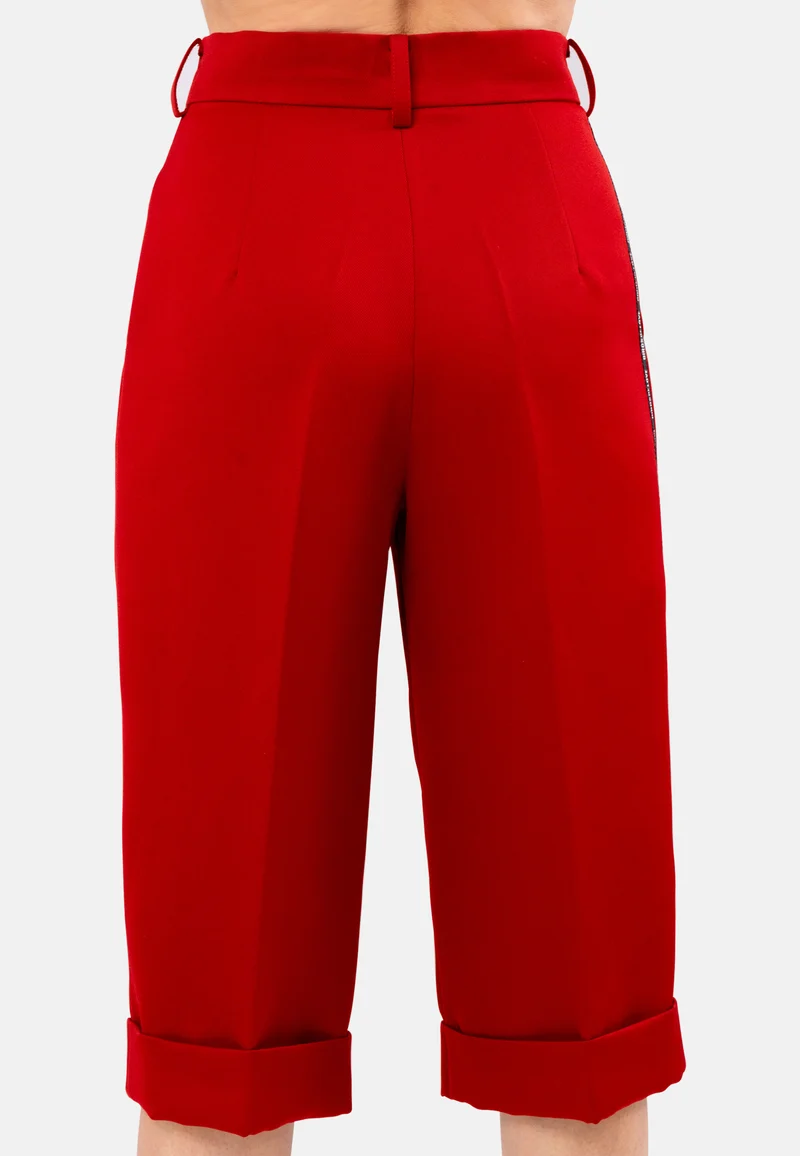 Elegante High-Waist Long Shorts | Stilvolle Shorts in Burgund