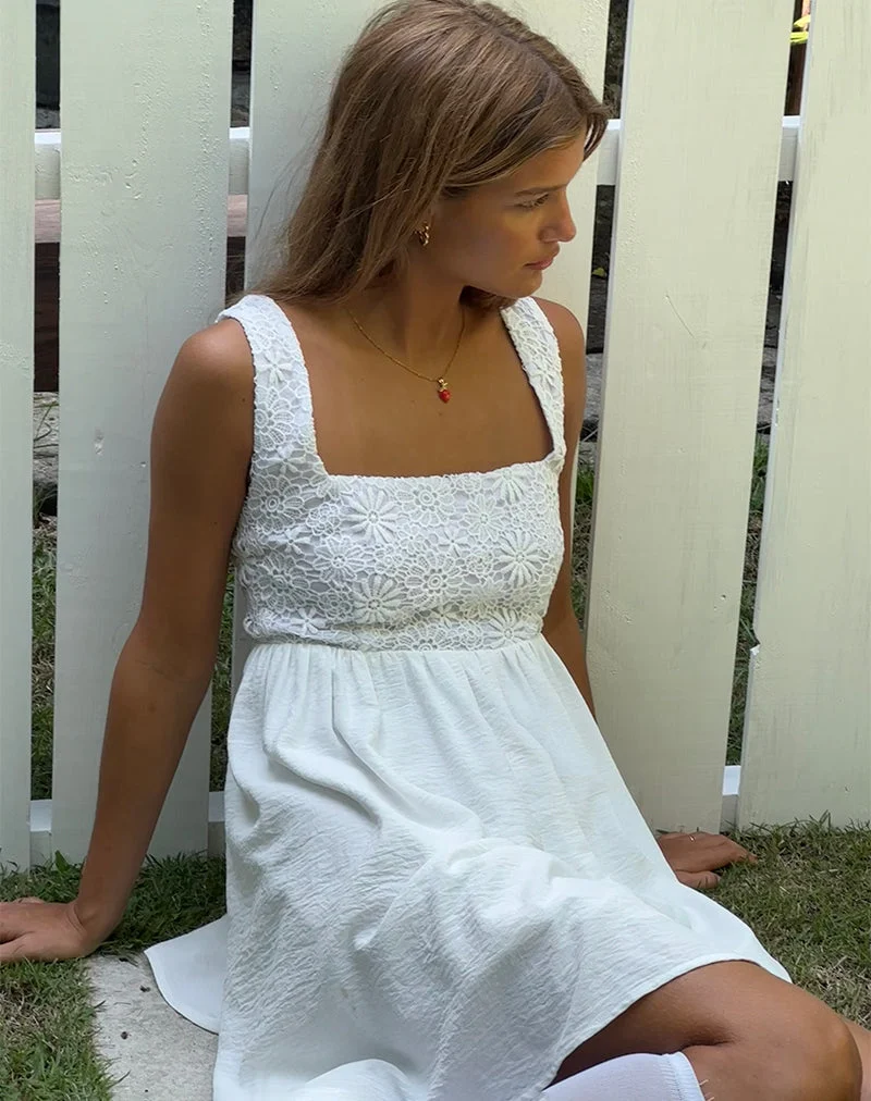 Liselotte Minikleid in Elfenbein