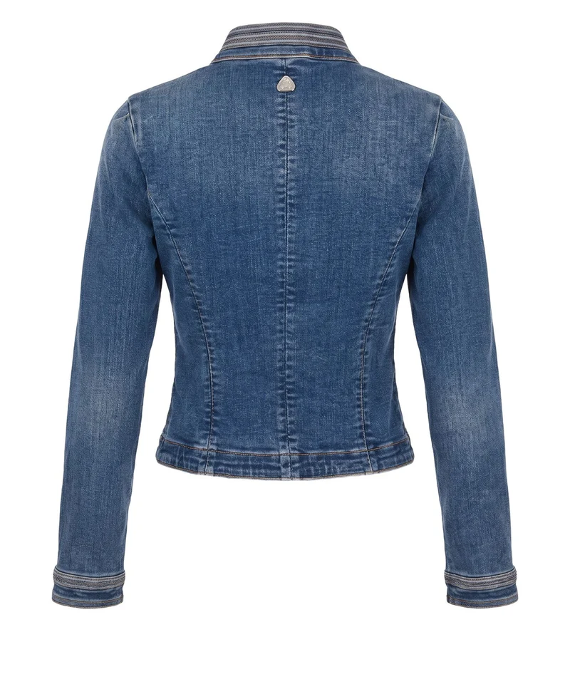 Giacca di jeans con dettagli cucitura