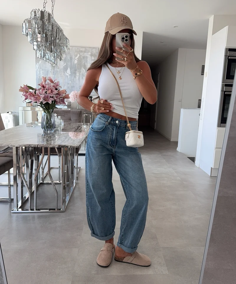 Stretch Balloon Jeans Aviana Blau