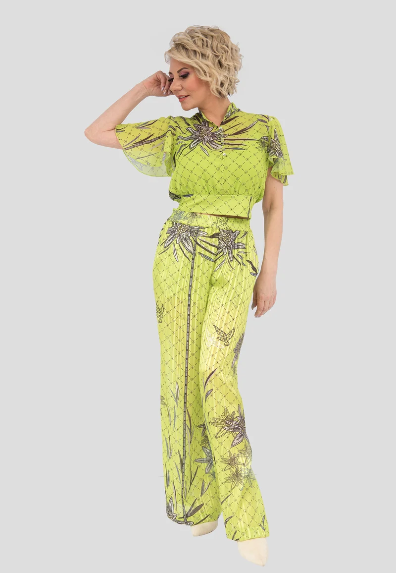 Design Stoffhose Edelweiss Lime