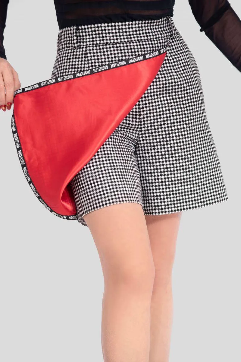Hahnentritt Shorts für Damen