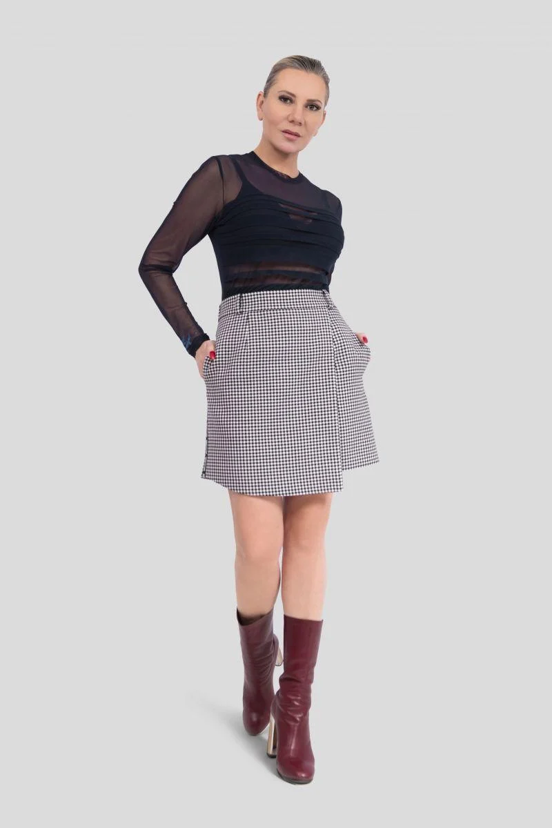 Hahnentritt Shorts für Damen