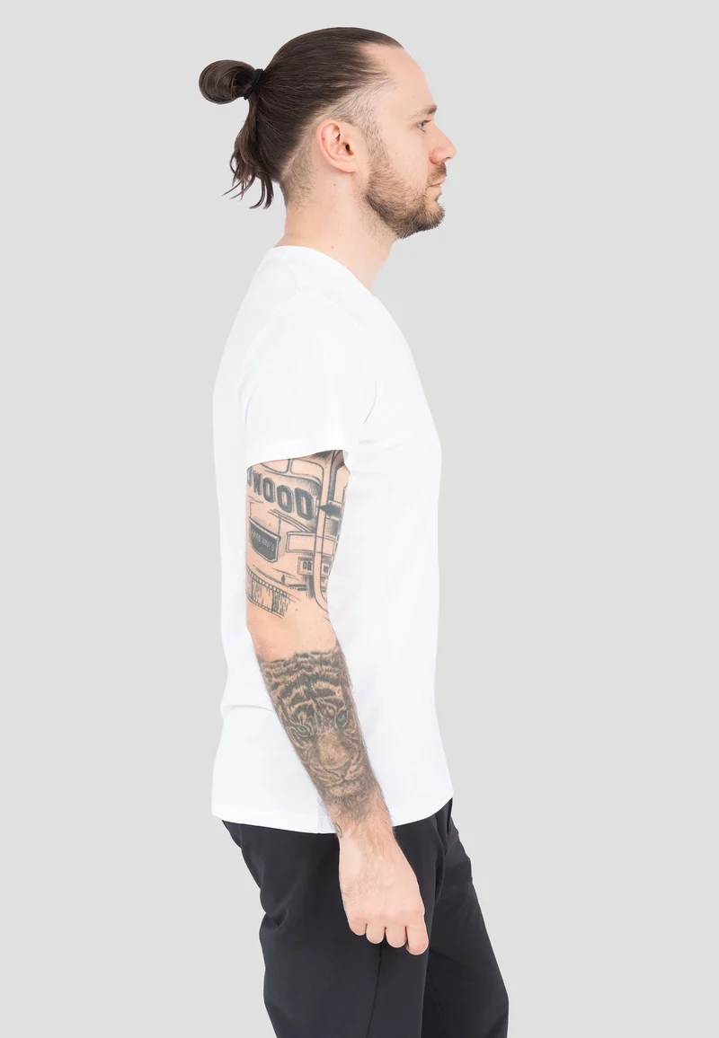 Herren T-Shirt Weiß | V-Ausschnitt | Modal-Baumwolle-Mix | Schnelltrocknend