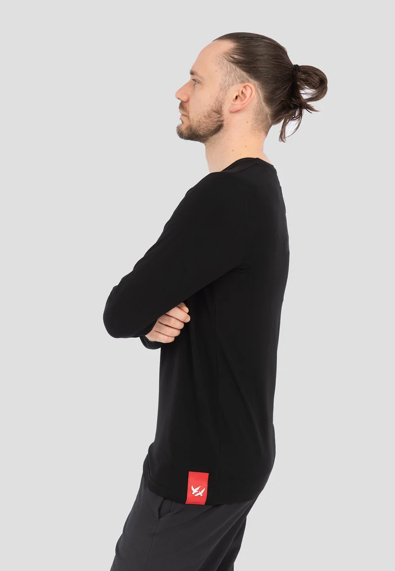 Herren Longsleeve T-Shirt - Schwarz