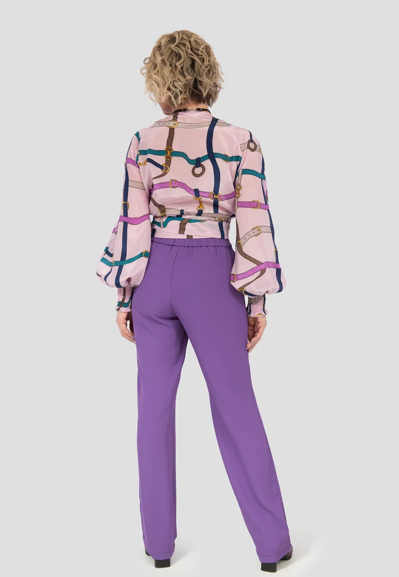 Seide-Wickelbluse "Purple"